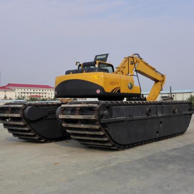 China 25 tons AE240 Floating Amphibious Pontoon undercarriage excavator for sale working in swamp and water for sale