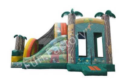 China Coconut Tree Toddler Bounce House Miami With Separate Slide For Playland for sale