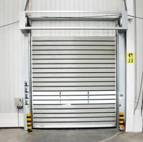 China Spiral Hard Fast Rolling Door 2 Rows Windows 2000mm - 8000mm Height for sale