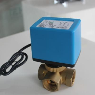 China 50/60Hz Fan Coil Electric Ball Valve / Electric Actuated Water Valves Medium Pressure for sale