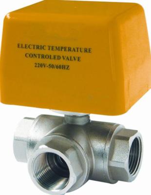 China High Precision Brass Electric Ball Valve / Electrically Controlled Water Valve for sale