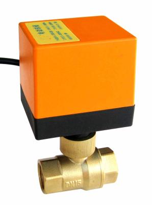 China 2 Way DN15 Electric Ball Valve Motor Operated For Cool / Heat Water System , 230VAC Power for sale