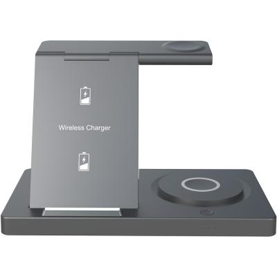 China LED Night Light Charging Station 5 In 1 QI  Fast Iphone Magnetic Charger for sale