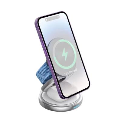 China FCC Portable Wireless Charger Foldable 15W High Speed Wireless Charger For Earphones Phones for sale