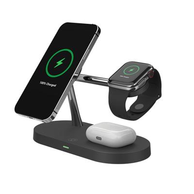 China ROSH Magnetic 4 In 1 Wireless Charger With LED Light For IPhone IWatch Samsung Galaxy Watch for sale