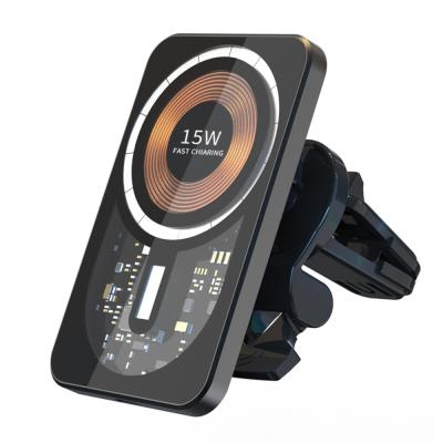 China 15W Aluminum Alloy Magnetic Car Phone Holder Lightweight Wireless for sale