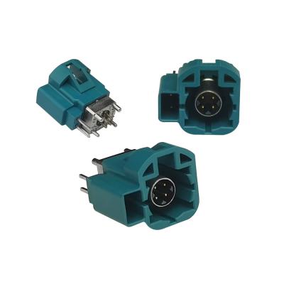 China FAKRA HSD Connector 4+2Pin Z Code Straight Type PCB Mount Connector for sale
