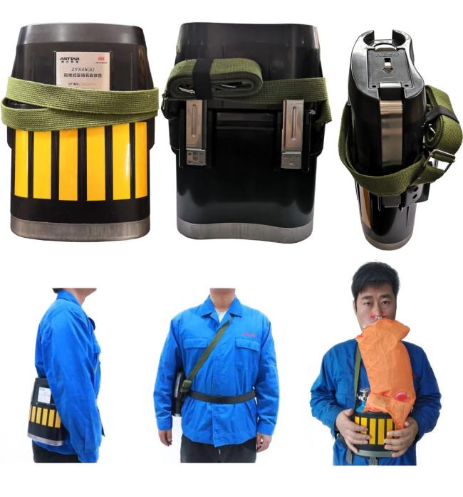 New Arrival Zyx45 (A) 45 Minutes Duration Escape Respirator, Breathing Apparatus, Respiratory Safety Equipment, Isolated Compressed Oxygen Self Rescuer