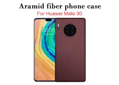 China Caixa feito a mão vermelha e preta do telefone de Aramid para o companheiro 30 de Huawei à venda