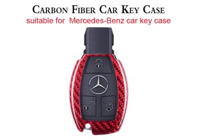 China Scratch Resistant Glossy Mercedes Carbon Key Cover for sale