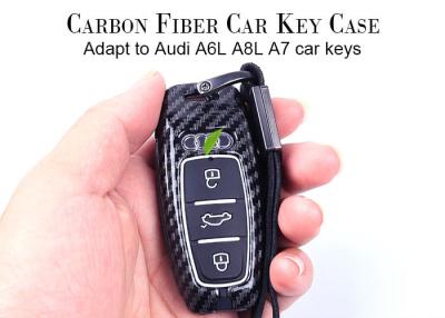 China 3K mão - tampa de pouco peso lustrosa colocada da chave do carbono de Audi à venda
