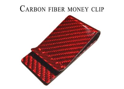 China Anti Fading 20*70mm Carbon Fiber Money Clips for sale