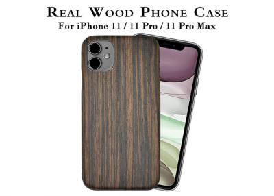 China Anti Fingerprints iPhone 11 Engraved Ebony Wood Phone Case for sale