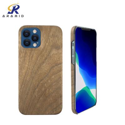 China iPhone 13 Pro Wooden Phone Case With Camera Protection Design for sale