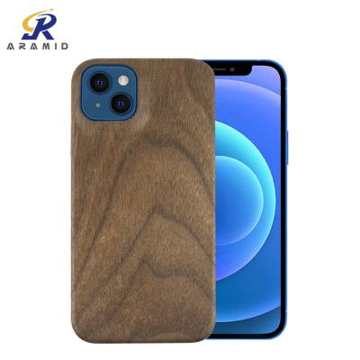 China IPhone 13 liso Mini Wooden Phone Case Thickness 0.2m m en venta