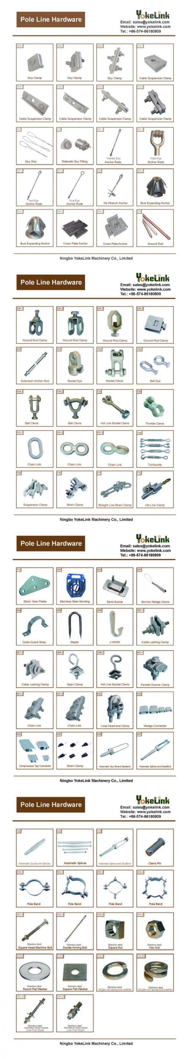 3/4" Long shank Crossarm Insulator Pin with Nylon thread for Line hardware