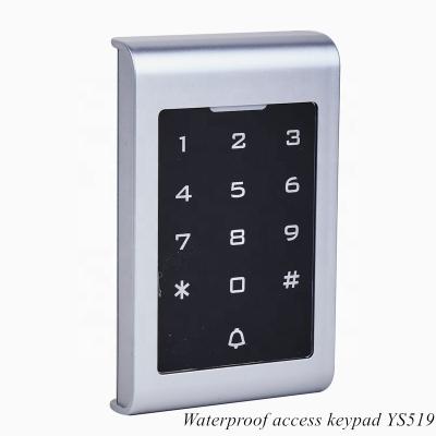 China Security Gate Keypads Strong Zinc Alloy Keypad Access Control With 2000 Users Access Control Unit for sale