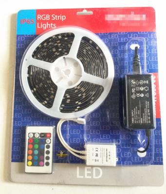 China Non Waterproof Battery Powered LED Strip 12V DC With IR Remote Control for sale