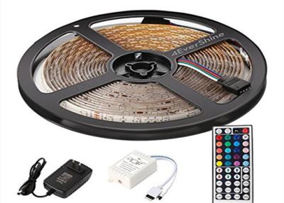 China 5 Meter 24V LED Led Rgb Strip Lights Dimmable With Controller / Adaptor for sale