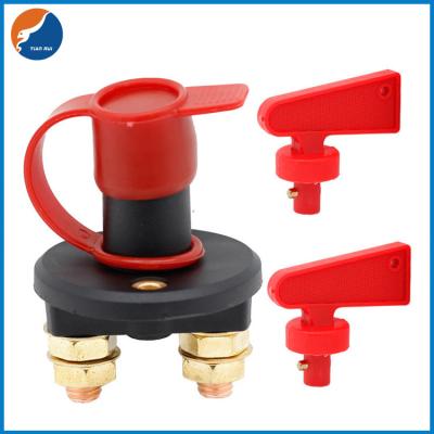 China 12V Rotary Switch Two Hole Battery Isolator Switch Key Automotive Power Cut Off for sale