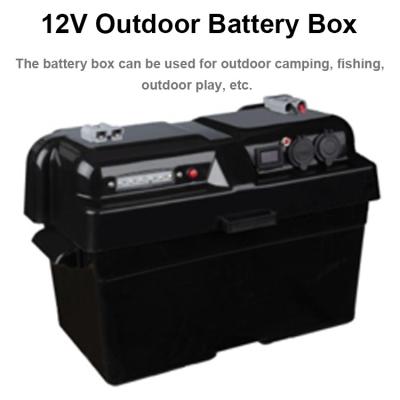 Chine Camping en plastique portatif rv Marine Battery Box Waterproof de voltmètre solaire de 12V USB à vendre