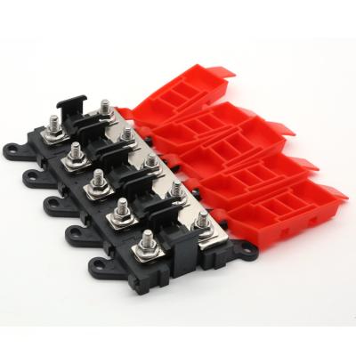 China 5 Way MIDI Fuse Holder Set 1 In 5 Out Distribution Block 200A Multi-Pole Fuses Block for sale