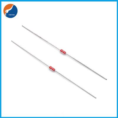 China El vidrio del conductor axial MF58 de la remuneración de temperatura cubrió el tipo termistor de cristal del termistor NTC del ohmio de la resistencia 100K en venta