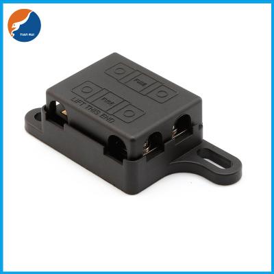 China Black PA Material 2 Ways 20A To 200A Car Automotive Mini ANS MIDI Auto Fuse Box Block Holder for sale