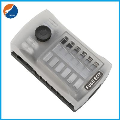 China 12 Way Blade Fuse Block Car ATO ATC Fuse Box Holder Negative With Waterproof Protective Cover for sale
