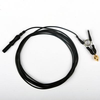 China EMG Ear Clip Electrode Gold Coated 1500 Mm Lead Wire 1.5mm DIN for sale