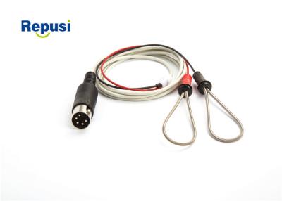 China Reusable EMG Ring Electrodes Red And Black With Standard Big 5 Pin DIN Round Connector for sale