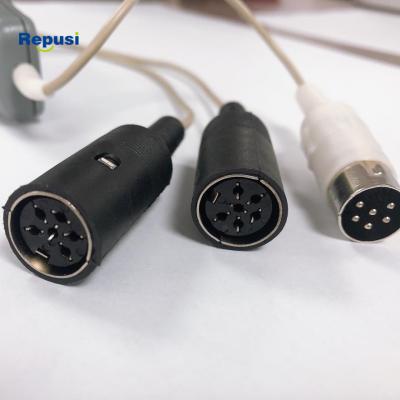 China 6 Pole DIN EMG Shielded Cable With Swich Conversion Cable for sale