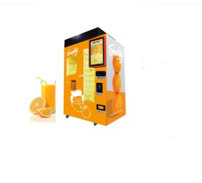 China La máquina anaranjada fresca de acero inoxidable del apretón modificó la fruta para requisitos particulares Juice Vending Machine en venta