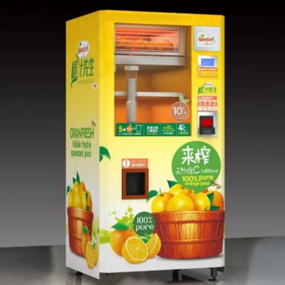 China 350ml Orange Fresh Juice Vending Machine Commercial Coin Bill Credit Card Payment for sale