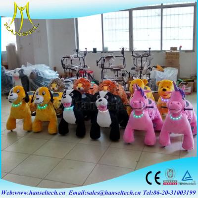 China Hansel popular battery coin operated  indoor supermarket buy amusement rides car electric wheel walking dragon ride coin for sale