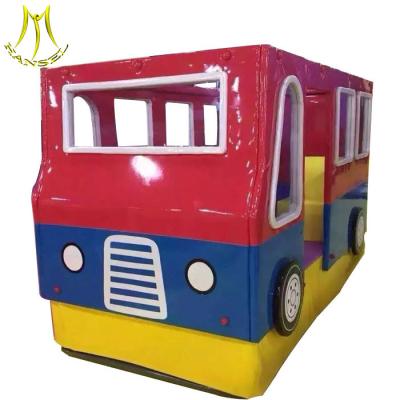China Hansel  children play game soft play car items for rent attraction large kiddie bus ride in mall for sale