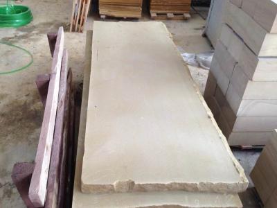 China 1.0cm 1.2cm Beige Sandstone Slabs Exterior 600 X 600 Sandstone Slabs for sale