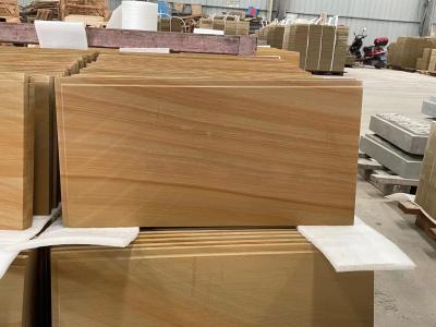China Wood Pattern Sandstone Wall Cladding Panels for sale