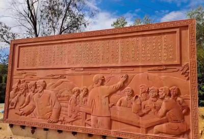 China Beautiful Wall Decoration Sandstone Carvings Exquisitely Designed for sale