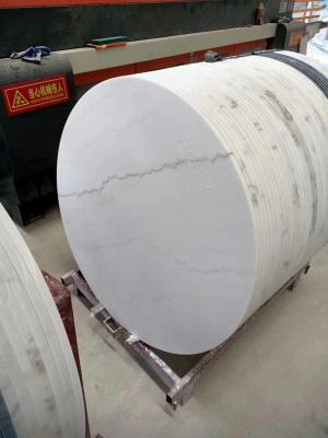Китай Белизна плитки камня круглого края чистая естественная мраморная для обеденного стола продается