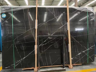 China White Veins Bblack Marquina Marble Stone Slabs 30mm For Wall Cladding for sale