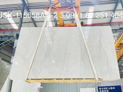 Chine Le plancher et le décor blancs luxueux de Carrare marbrent la dalle 2x4ft personnalisables à vendre