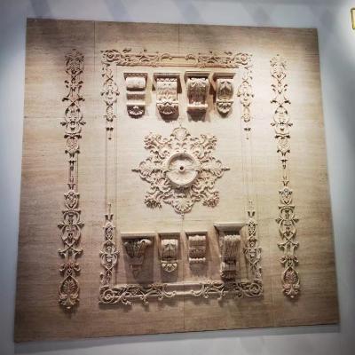 China Home Decoration Natural  Limestone Tiles With Cnc And Hand Carving for sale