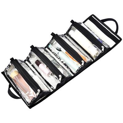 China Travel Extra Large Hanging Toiletry Organizer Bag Separated PVC Make Up Pouch 9X5
