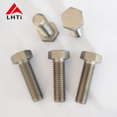 China Grade 2 DIN933 Titanium Bolts Nuts , M8 M10 M12 Titanium Hexagonal Head Bolt for sale