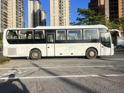 中国 White Used Passenger Buses King Dragon 2015 With Air Conditioning / 2 Doors 販売のため