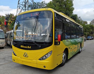 China Electric used City Bus new shuchi new energy 62/31seats LHD city bus public transport china bus à venda