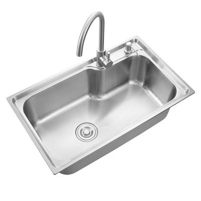China Insert Kitchen Sink Stainless Steel 304 Handmade Chrome Color for sale