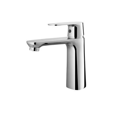 China Basin Faucets Washroom Counter Mounted Brass Tap Single Lever Washroom Basin Faucets Mixer for sale