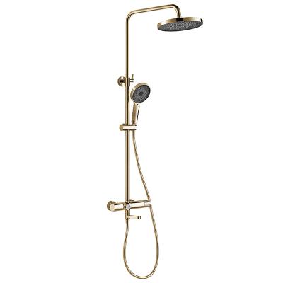 China Wall mounted Gold Bathroom Shower Set D 406.4mm 3 Function for sale